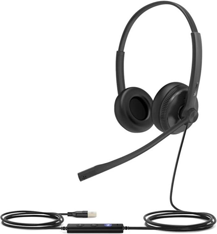 Yealink UH34 Duo Teams Uyumlu Taçlı USB Siyah Kulak Üstü Kulaklık